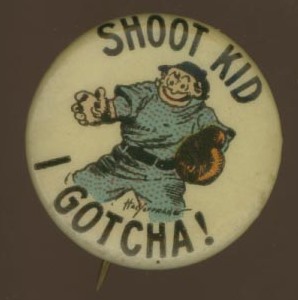 Tokio Cigarettes Baseball Pin Shoot Kid
